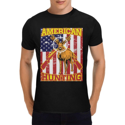 American Hunting Men's T-Shirt in USA Size (Front Printing Only)