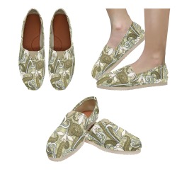 Gorgeous EarthTone Nature Themed Shoes Women's Classic Canvas Slip-On (Model 1206)