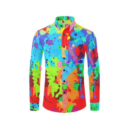 Color de Pop by Nico Bielow Men's All Over Print Casual Dress Shirt (Model T61)