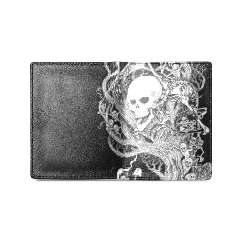 Leather Skull Wallet Men's Leather Wallet (Model 1612)
