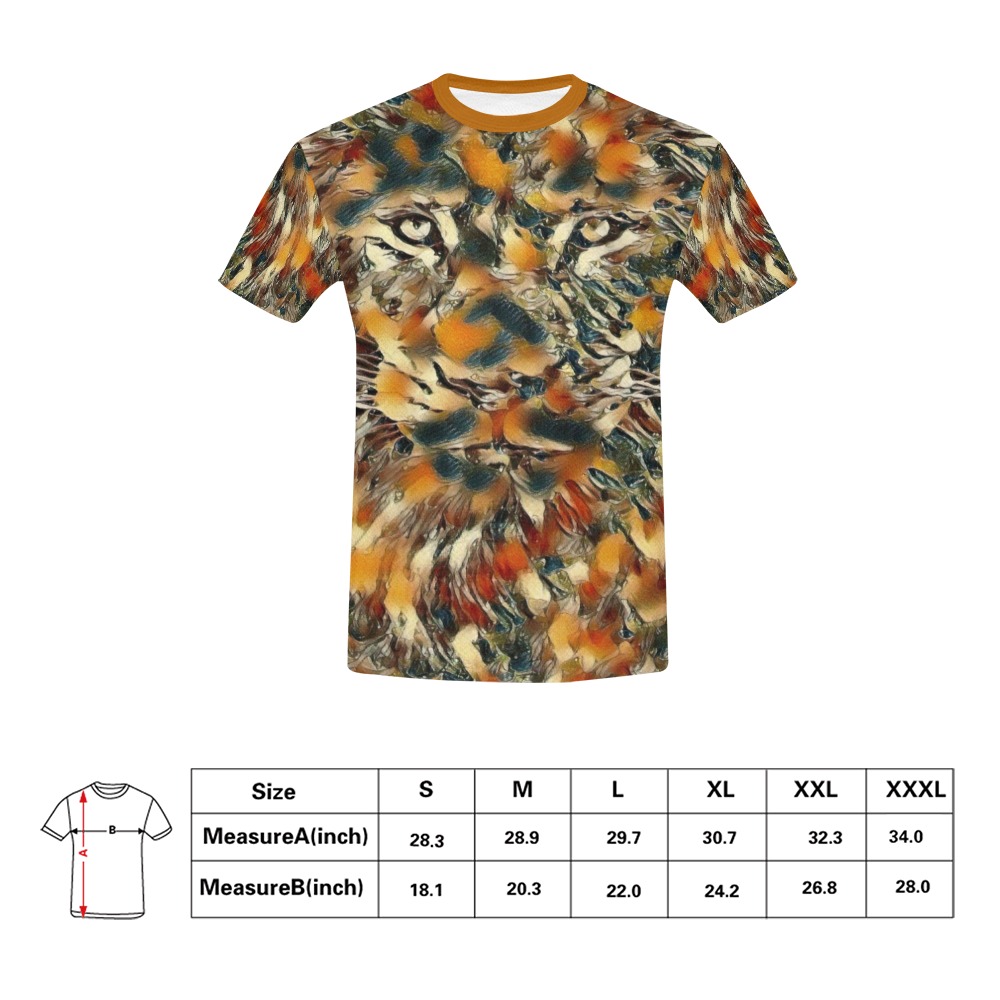 RR BURNOUT Lion Fantasy 002 All Over Print T-Shirt for Men (USA Size) (Model T40)