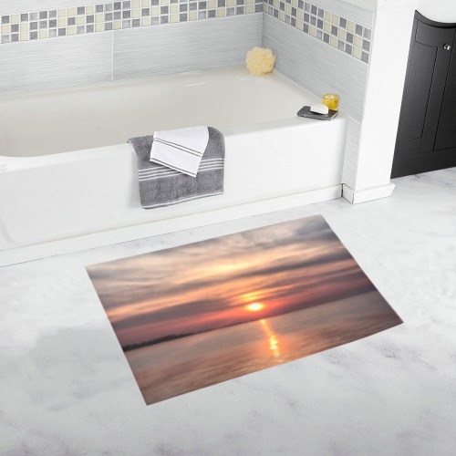 Pink Amber Sunset Collection Bath Rug 20''x 32''
