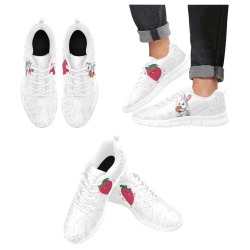 rabbit and strawberry Men's Breathable Running Shoes (Model 055)