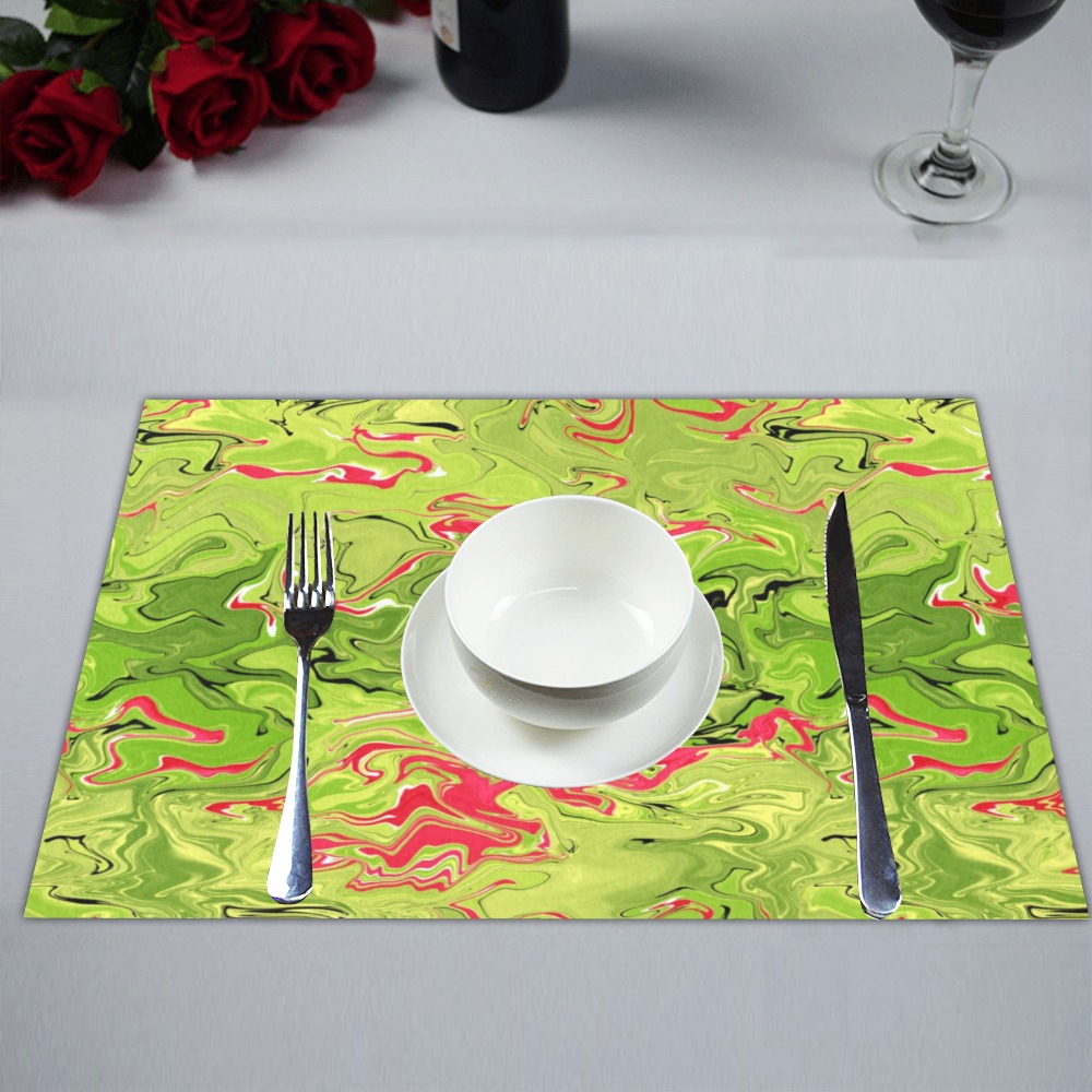 lime and red Placemat 14’’ x 19’’ (Set of 6)