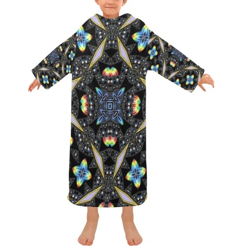 digitaldesign Blanket Robe with Sleeves for Kids