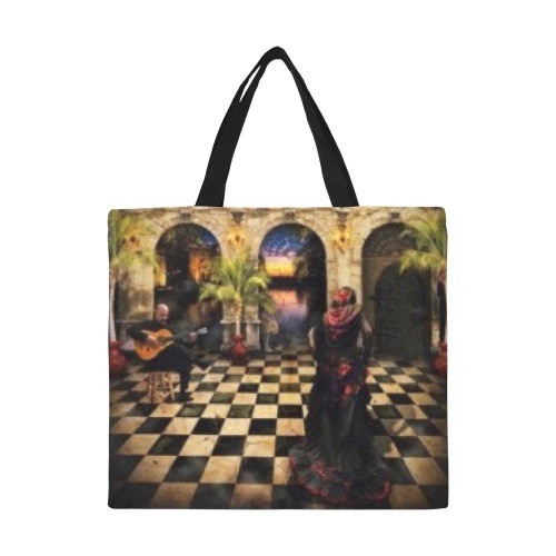 The Flamenco Palace All Over Print Canvas Tote Bag/Large (Model 1699)