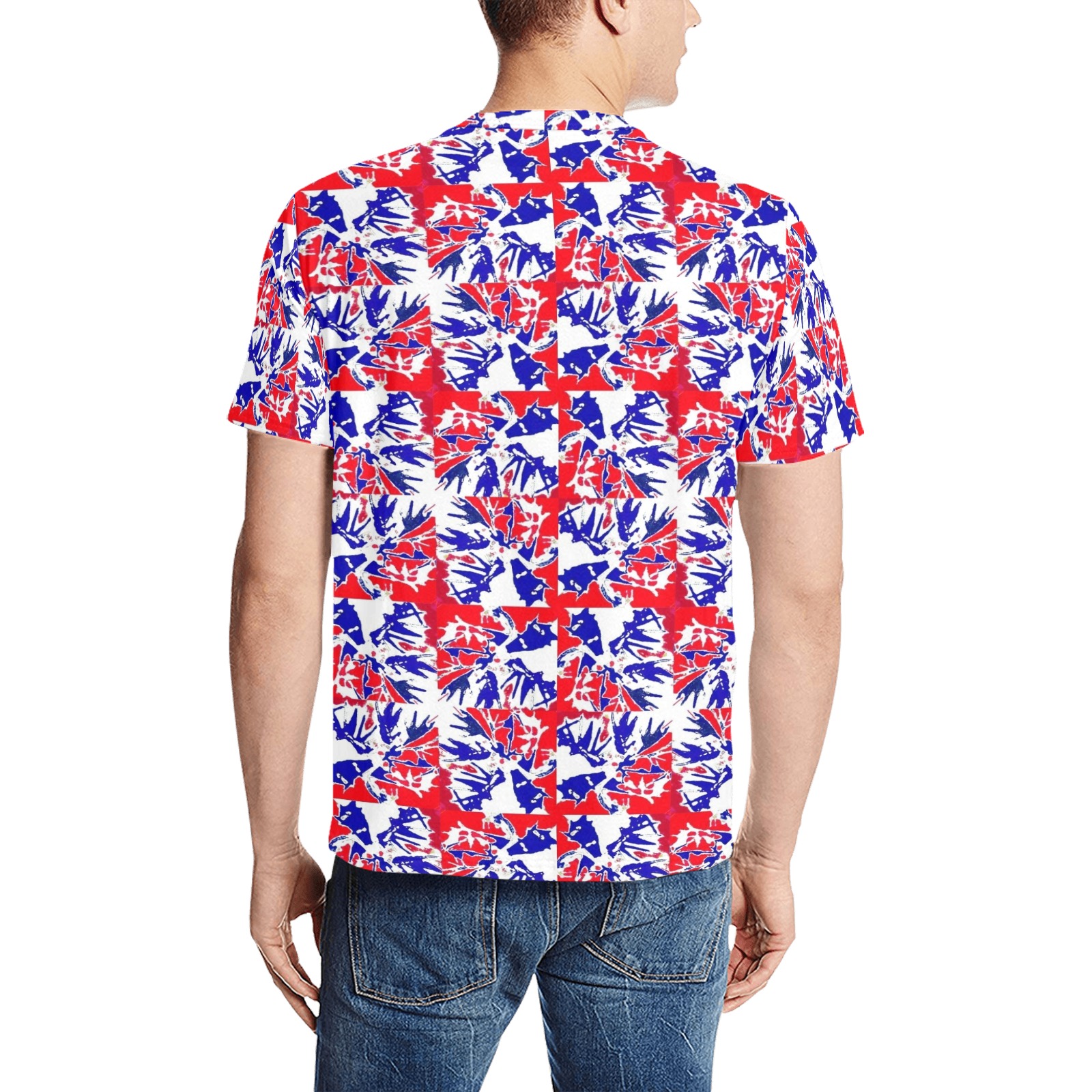 Palm 4 Men's All Over Print T-Shirt (Random Design Neck) (Model T63)
