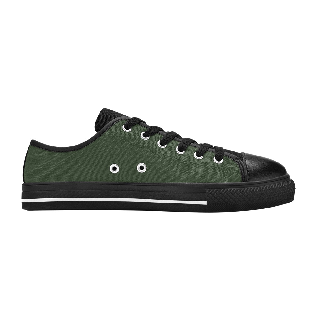 GREEN Women's Classic Canvas Shoes (Model 018)