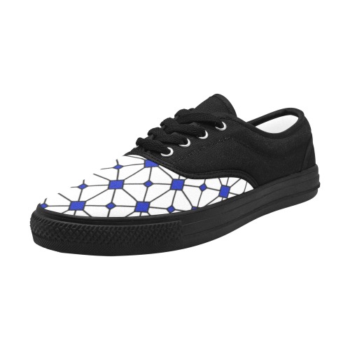 stain glass window shell BU Aries Men's Canvas Shoes (Model 029)