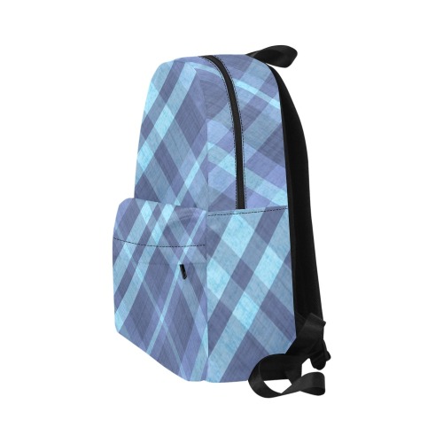 Blue Plaid Unisex Classic Backpack (Model 1673)