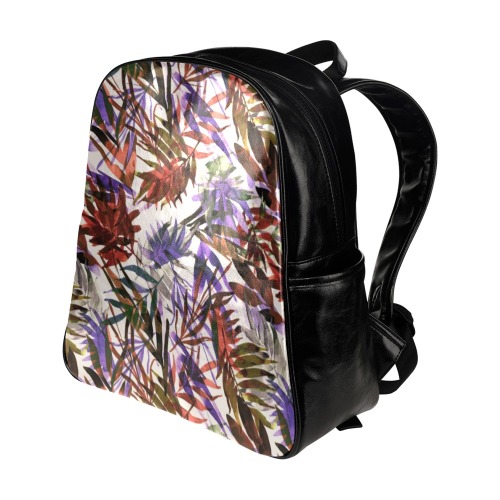 Palms leaf colorful paint 23DPML Multi-Pockets Backpack (Model 1636)