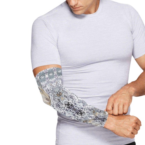 Nidhi December 2014-pattern 4-gray-44x55inches Arm Sleeves (Set of Two)