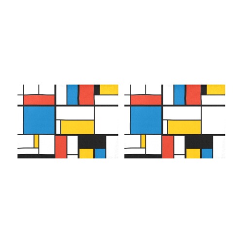 Mondrian De Stijl Modern Placemat 14’’ x 19’’ (Set of 2)