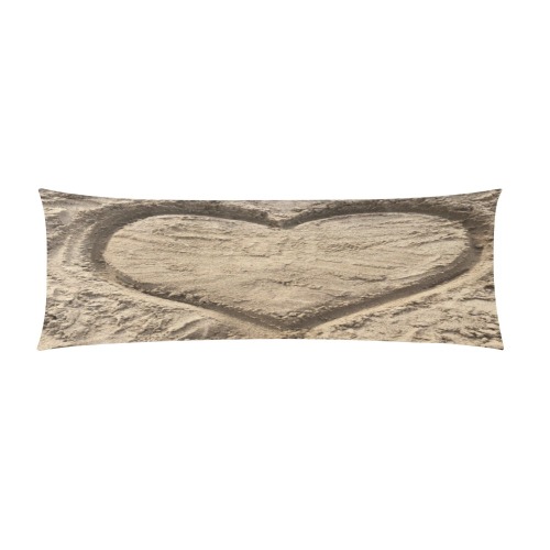 Love in the Sand Collection Custom Zippered Pillow Case 21"x60"(Two Sides)