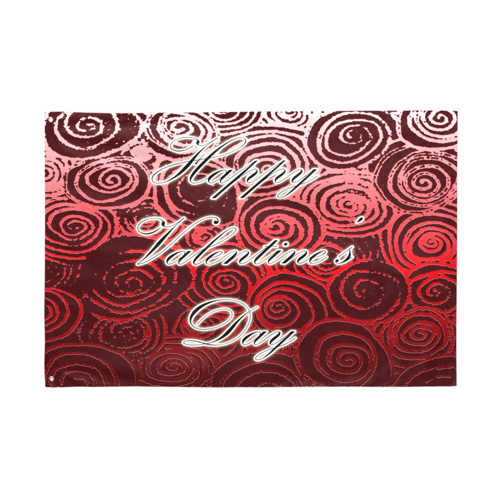 Happy Valentine's Day (Red Swirls) Garden Flag 70"x47"