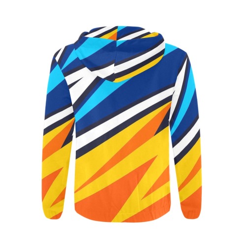 Colorful Geometric Abstract All Over Print Full Zip Hoodie for Men (Model H14)