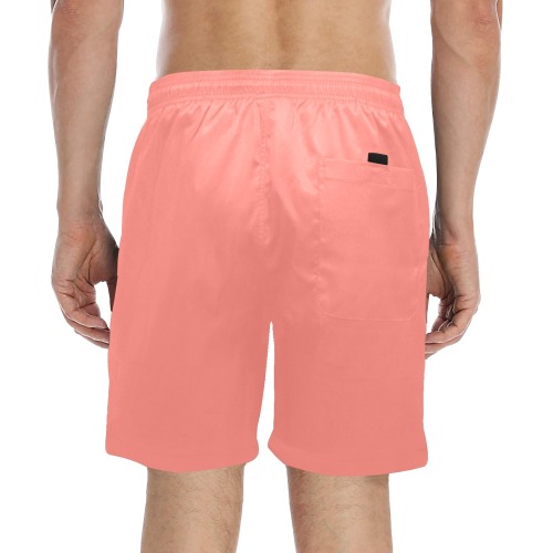color tea rose Men's Mid-Length Beach Shorts (Model L51)