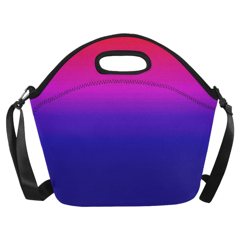 pink and blue Neoprene Lunch Bag/Large (Model 1669)