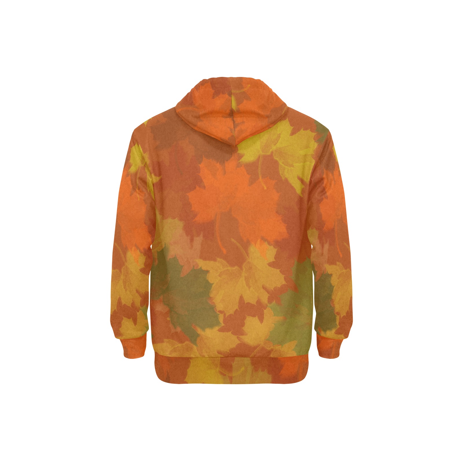Fall Leaves / Autumn Leaves Men's Fleece Hoodie w/ White Lining Hood (Model H55)