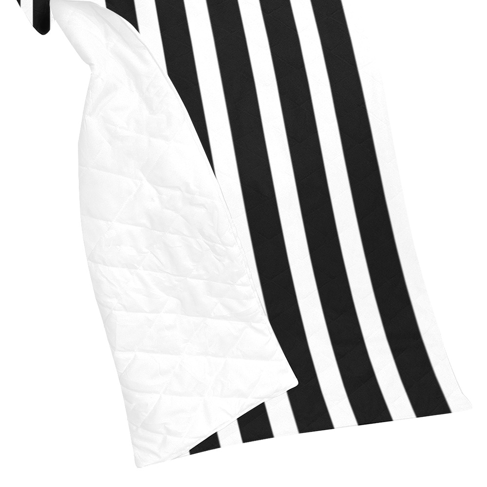 Black and White Stripes Quilt 70"x80"