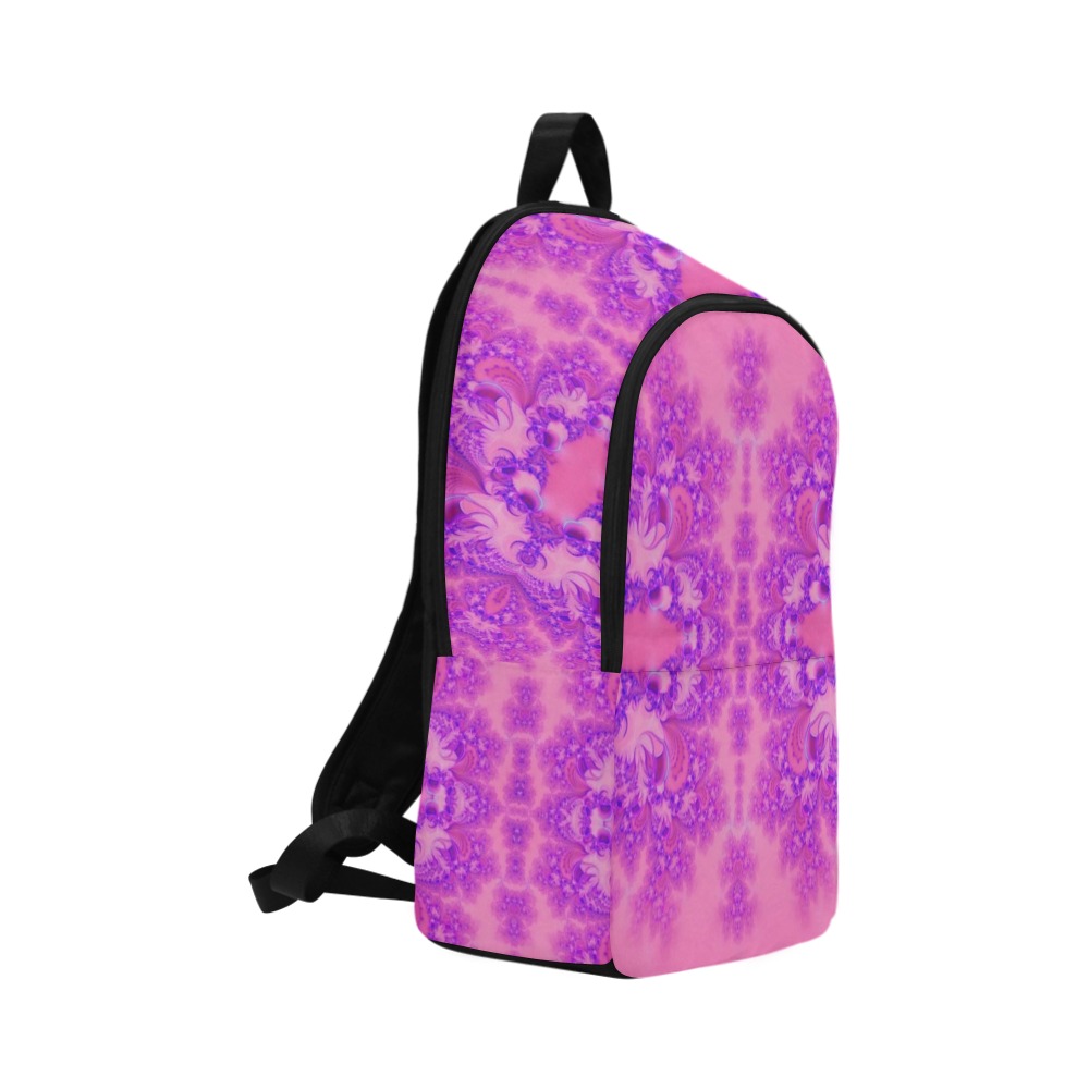 Purple and Pink Hydrangeas Frost Fractal Fabric Backpack for Adult (Model 1659)