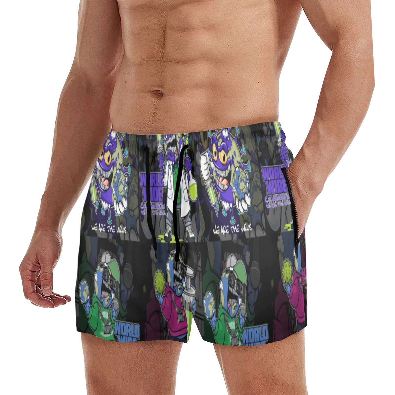 wwcfam Men's Quick Dry Shorts (Model L70)