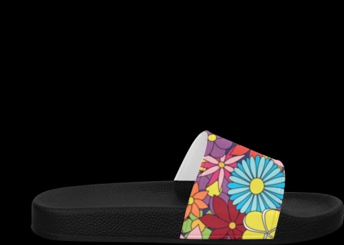 Hippy Flower Power Men's Slide Sandals (Model 057)