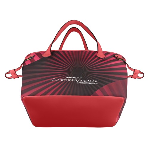 PAPER FAN CANVAS RED BAG Clover Canvas Tote Bag (Model 1661)