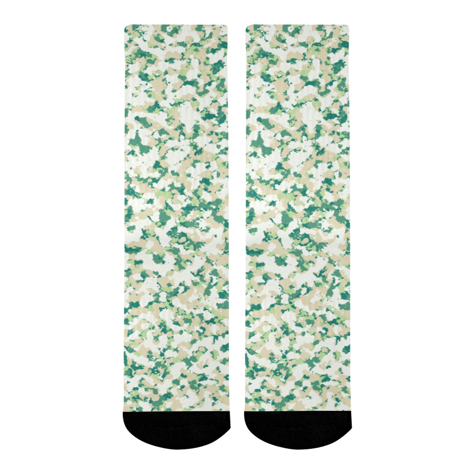 Wednesday Green(11) Mid-Calf Socks (Black Sole)