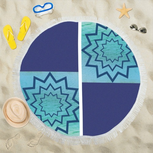 Summer Sun Circular Beach Shawl 59"x 59"