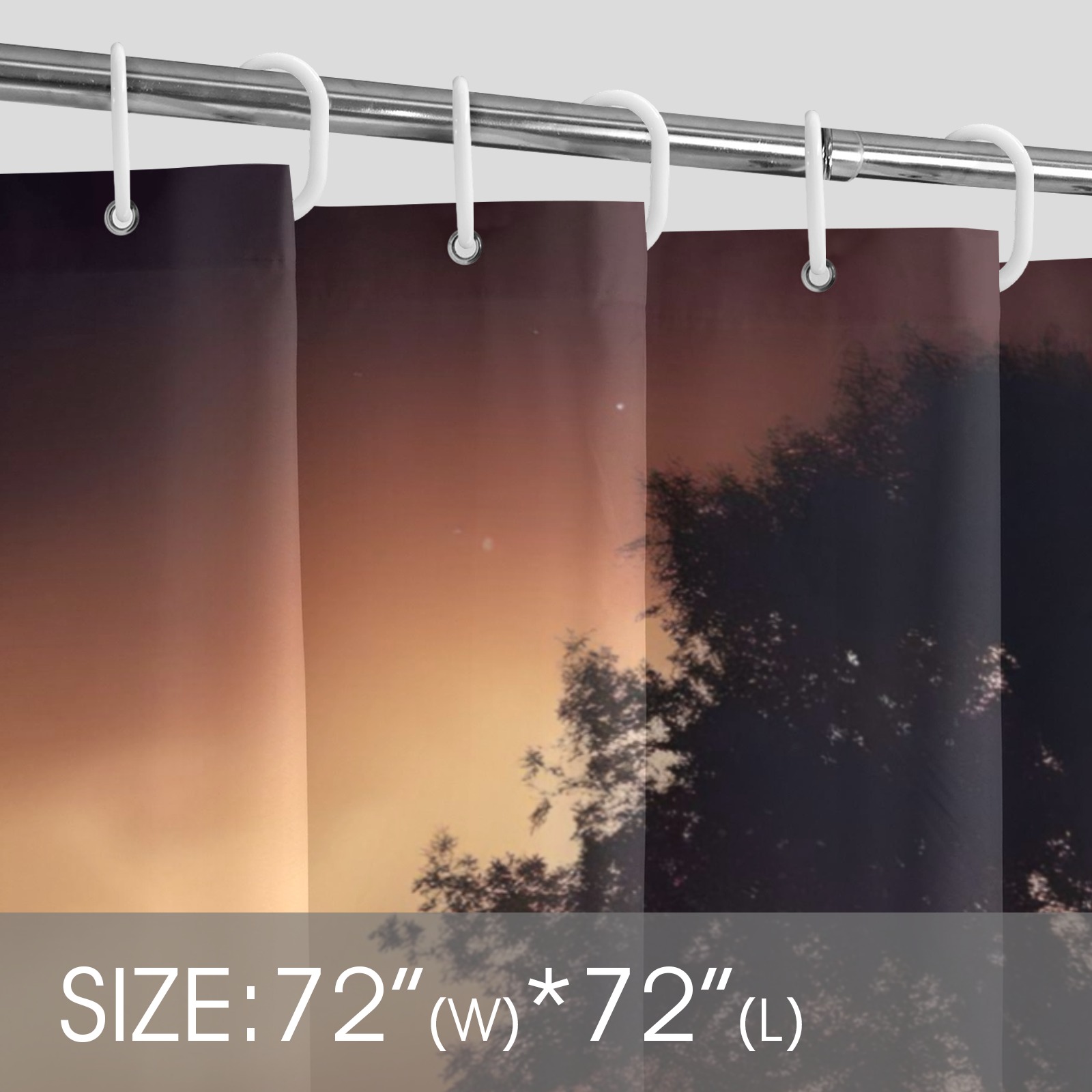 Misty Morning Shower Curtain Shower Curtain 72" x 72"