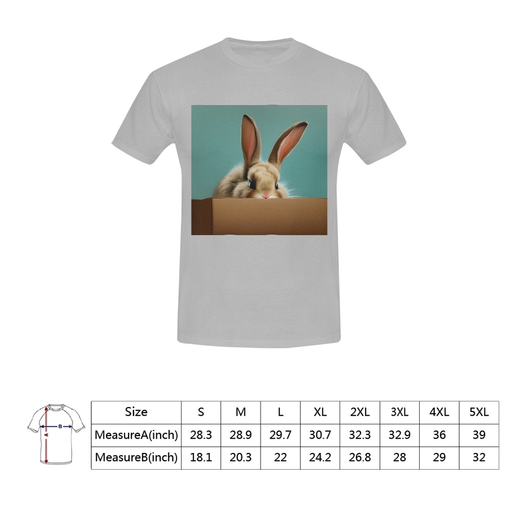 Bunny in a Box Men's T-Shirt in USA Size (Front Printing Only)