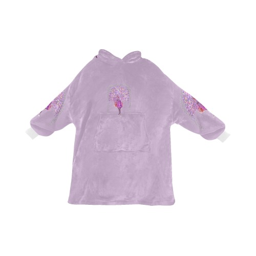 peacocq pink Blanket Hoodie for Kids