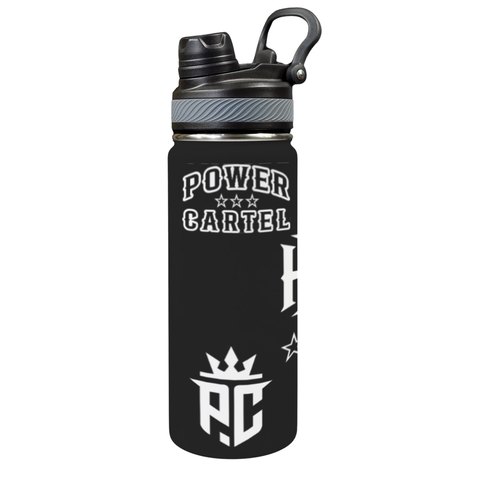 PC LOGO KING Insulated Water Bottle with Dual-Use Lid (18oz)