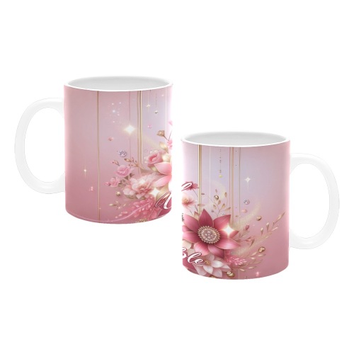 Chic and Unstoppable mug -Pink White Mug(11OZ)