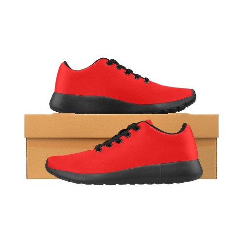 Merry Christmas Red Solid Color Women’s Running Shoes (Model 020)