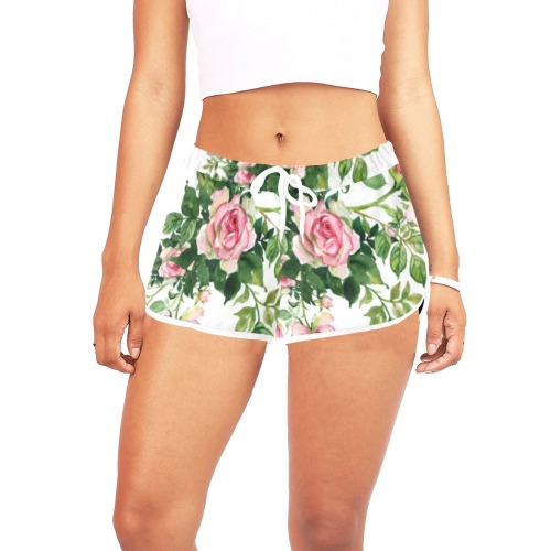 Roses Women's All Over Print Relaxed Shorts (Model L19)