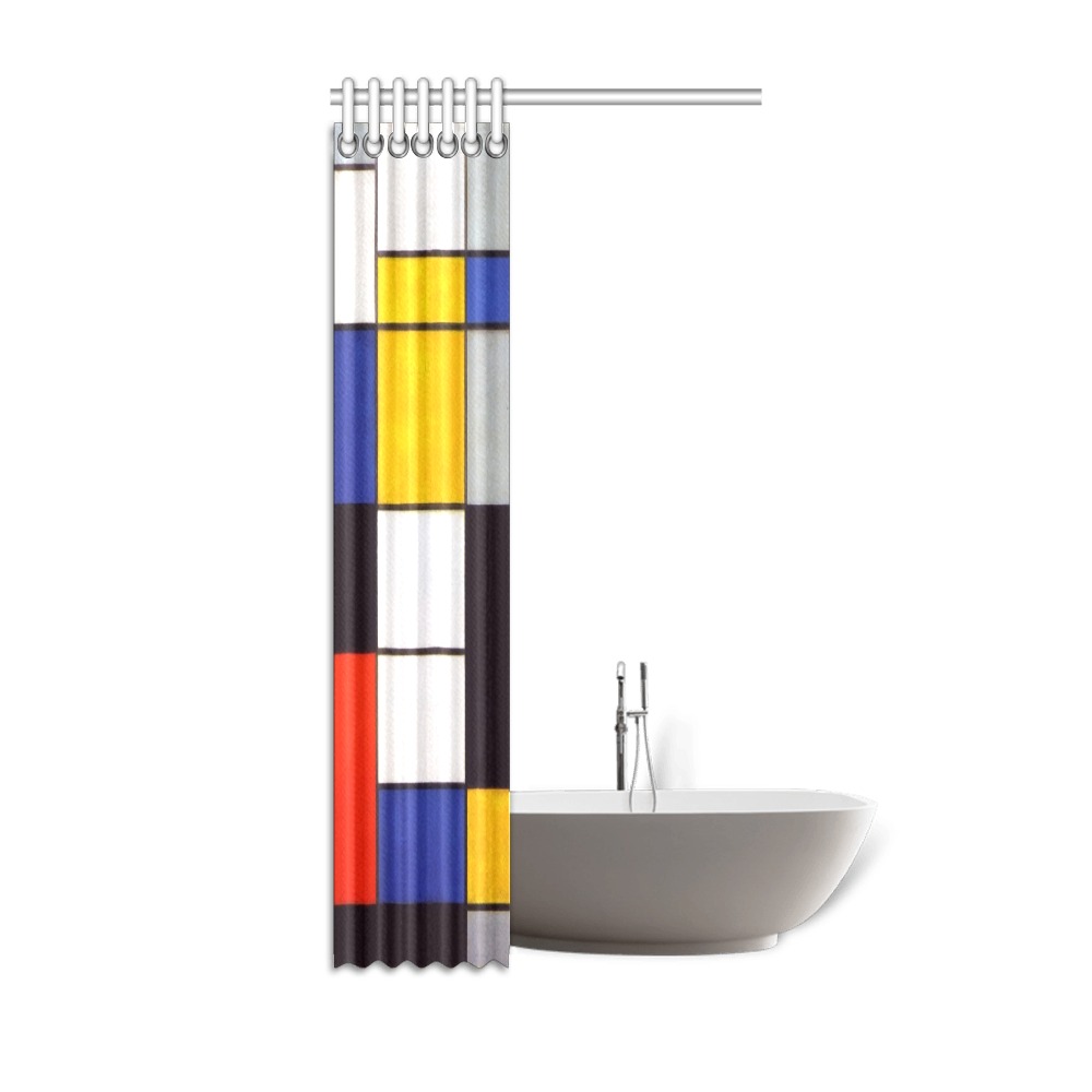 Composition A by Piet Mondrian Shower Curtain 36"x72"