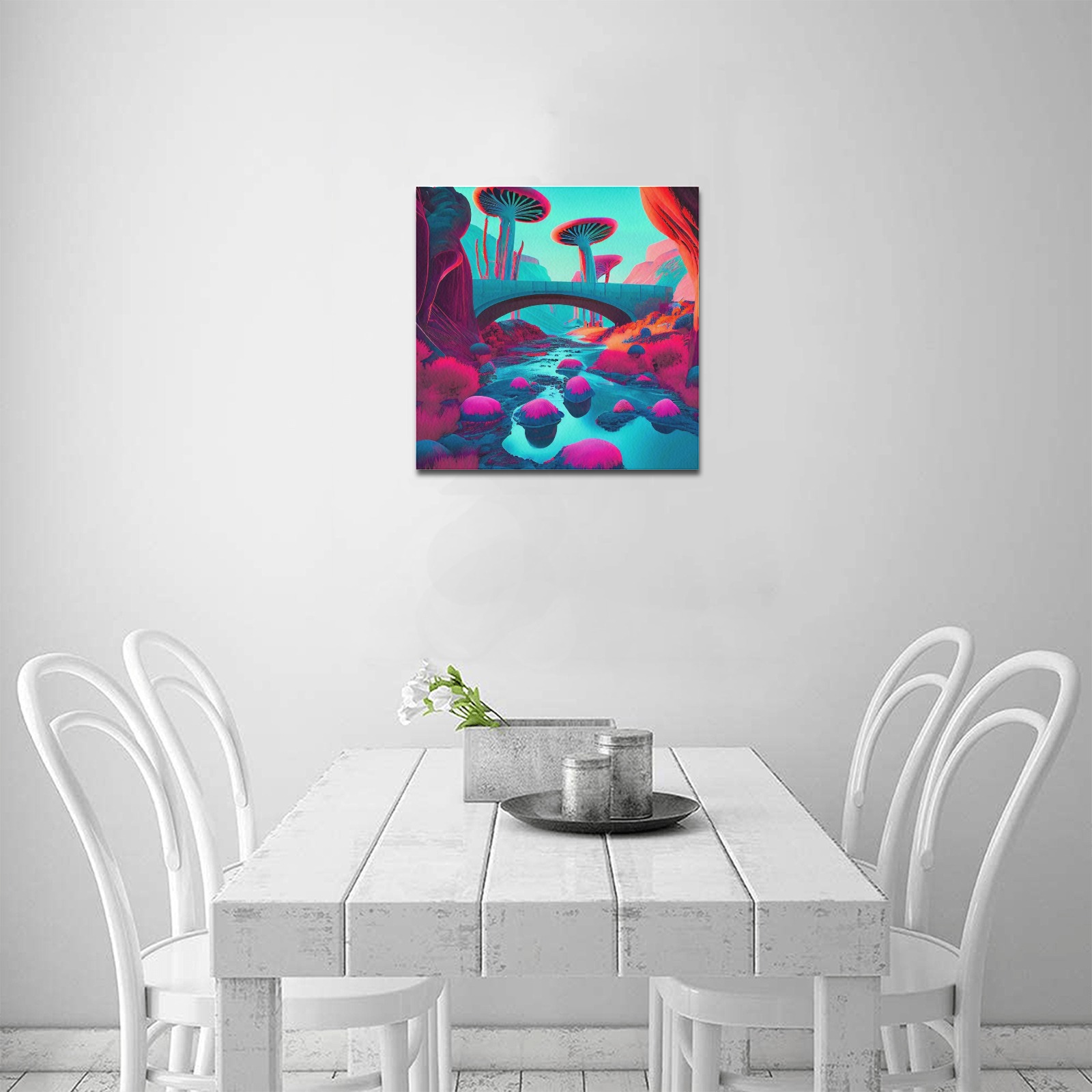 psychedelic landscape 8 Upgraded Canvas Print 16"x16"