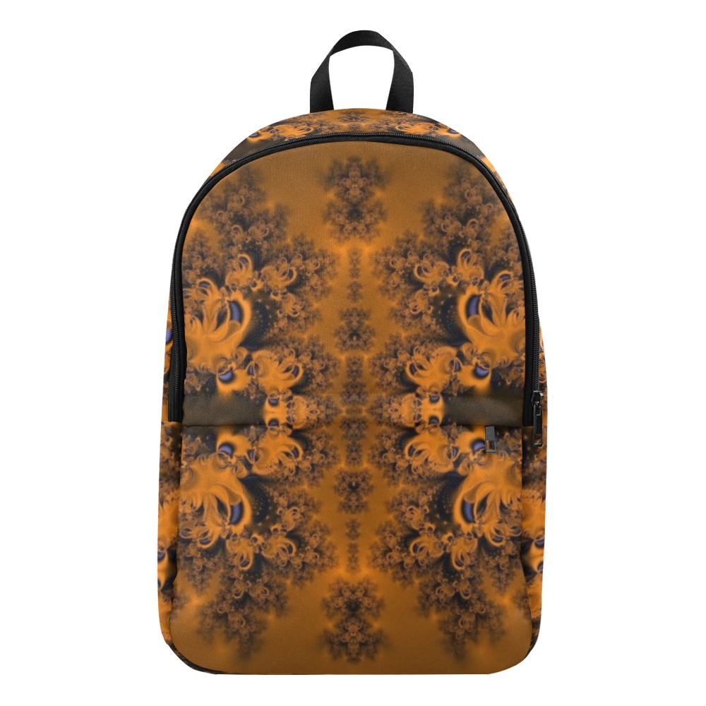 Orange Groves at Dusk Frost Fractal Fabric Backpack for Adult (Model 1659)