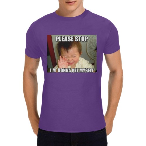 MEME ME MOFO Pee Myself Men's T-Shirt in USA Size (Front Printing Only)