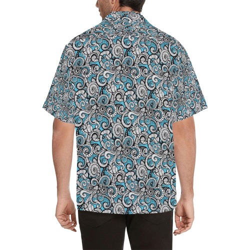 Let Your Spirt Wander Blue Hawaiian Shirt (Model T58)