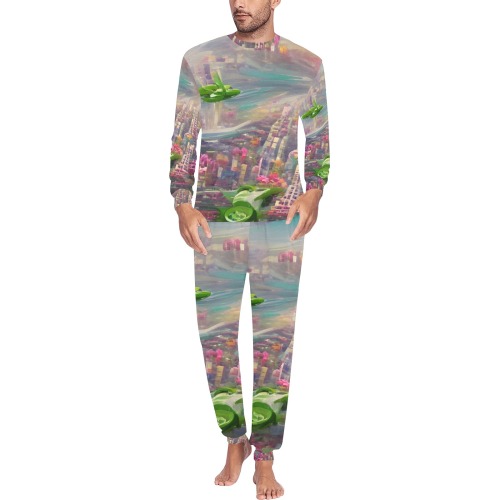 Imagination 015 Men's All Over Print Pajama Set with Custom Cuff