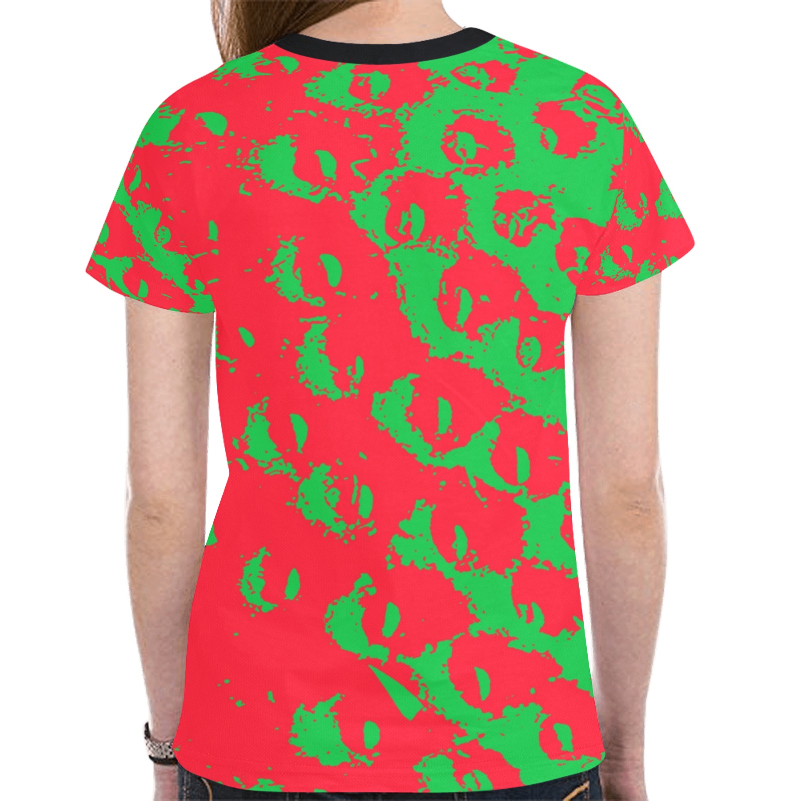 Strawberry Square Pop New All Over Print T-shirt for Women (Model T45)