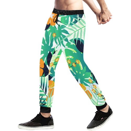 GROOVY FUNK THING FLORAL Men's All Over Print Sweatpants (Model L11)