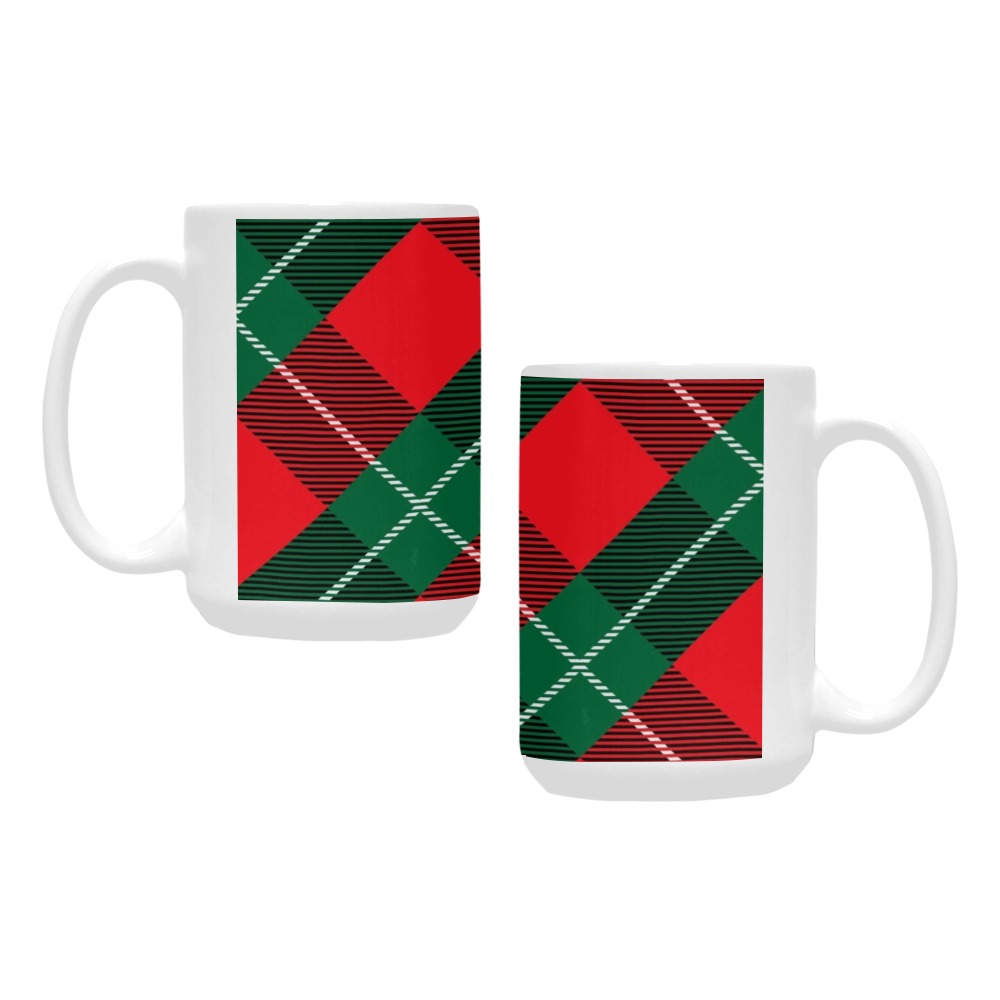 Christmas Plaid Custom Ceramic Mug (15OZ)