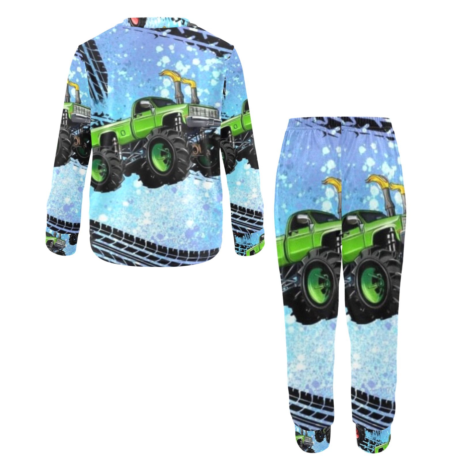 Truck PJ Little Boys' Crew Neck Long Pajama Set