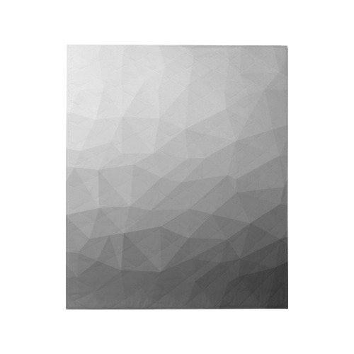Grey Gradient Geometric Mesh Pattern Quilt 50"x60"