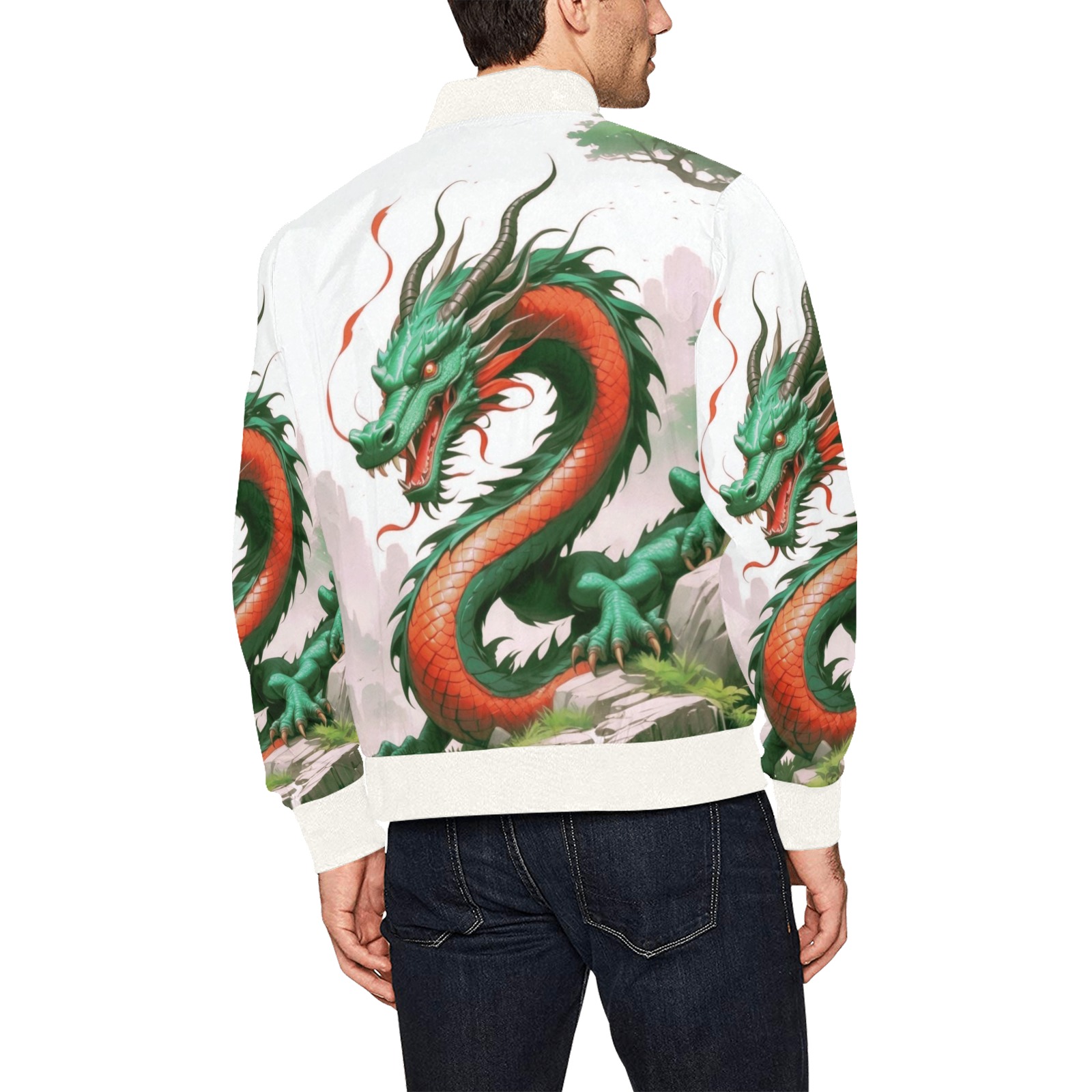 Chinese New Year 2024, Bomber Jacket02 All Over Print Bomber Jacket for Men (Model H31)