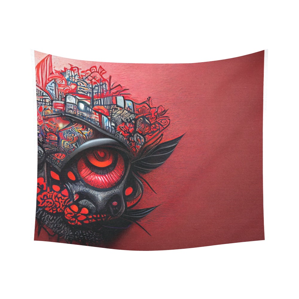 red eye Cotton Linen Wall Tapestry 60"x 51"